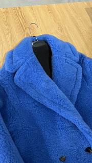 Okify MaxMara Teddy Dark Blue Long Coat - 3