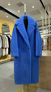 Okify MaxMara Teddy Dark Blue Long Coat - 1