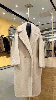 Okify MaxMara Teddy Cream Long Coat - 1