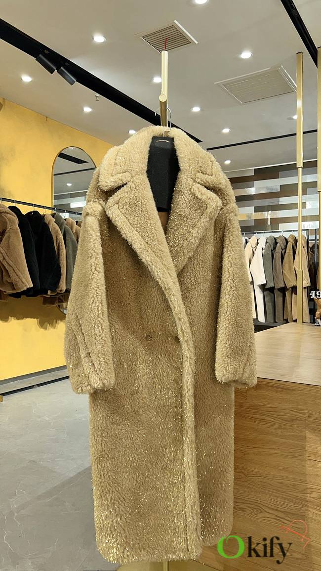 Okify MaxMara Teddy Light Brown Long Coat - 1