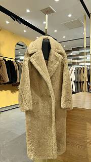 Okify MaxMara Teddy Light Brown Long Coat - 1