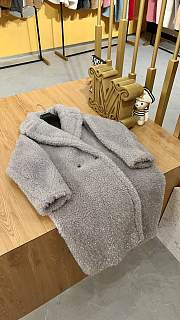 Okify MaxMara Teddy Gray Long Coat - 6