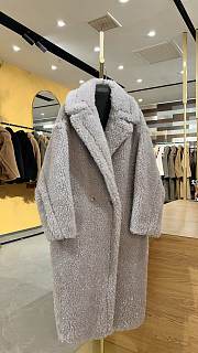Okify MaxMara Teddy Gray Long Coat - 1