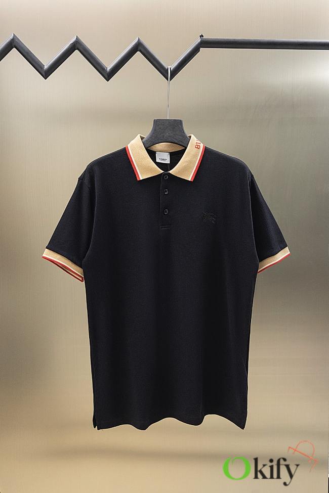 Okify Burberry Black Polo Shirt  - 1