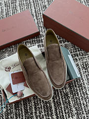 Okify Loro Piana Open Walk Brown Men Loafers  - 1