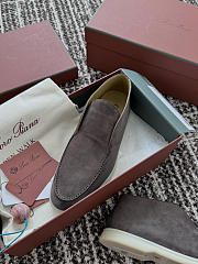 Okify Loro Piana Open Walk Gray Men Loafers  - 3