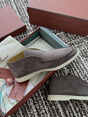 Okify Loro Piana Open Walk Gray Men Loafers  - 5