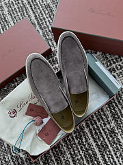 Okify Loro Piana Open Walk Gray Men Loafers  - 2