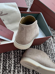 Okify Loro Piana Open Walk Beige Men Loafers  - 6