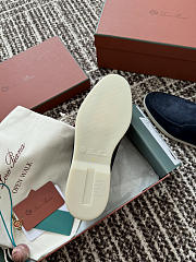 Okify Loro Piana Open Walk Dark Blue Men Loafers  - 6