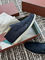 Okify Loro Piana Open Walk Dark Blue Men Loafers  - 5