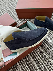 Okify Loro Piana Open Walk Dark Blue Men Loafers  - 3