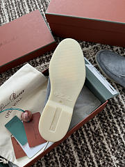 Okify Loro Piana Open Walk Dust Blue Men Loafers  - 5