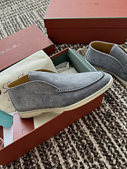 Okify Loro Piana Open Walk Dust Blue Men Loafers  - 4