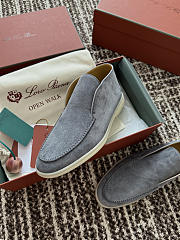 Okify Loro Piana Open Walk Dust Blue Men Loafers  - 3