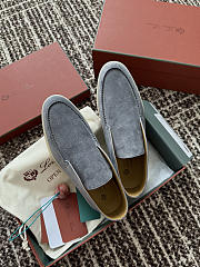 Okify Loro Piana Open Walk Dust Blue Men Loafers  - 2