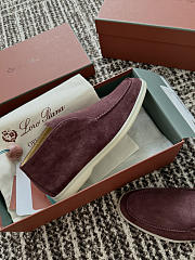 Okify Loro Piana Open Walk Dark Red Men Loafers  - 4