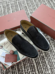 Okify Loro Piana Open Walk Black Men Loafers  - 4