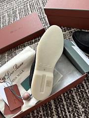 Okify Loro Piana Open Walk Black Men Loafers  - 6