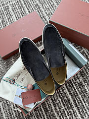 Okify Loro Piana Open Walk Black Men Loafers  - 5