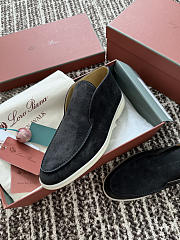 Okify Loro Piana Open Walk Black Men Loafers  - 3