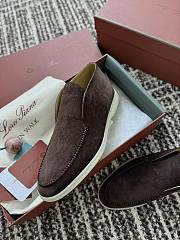 Okify Loro Piana Open Walk Dark Brown Men Loafers  - 5