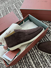 Okify Loro Piana Open Walk Dark Brown Men Loafers  - 2