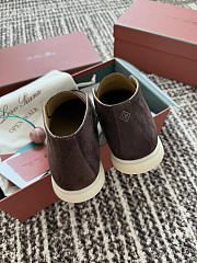 Okify Loro Piana Open Walk Dark Brown Men Loafers  - 4