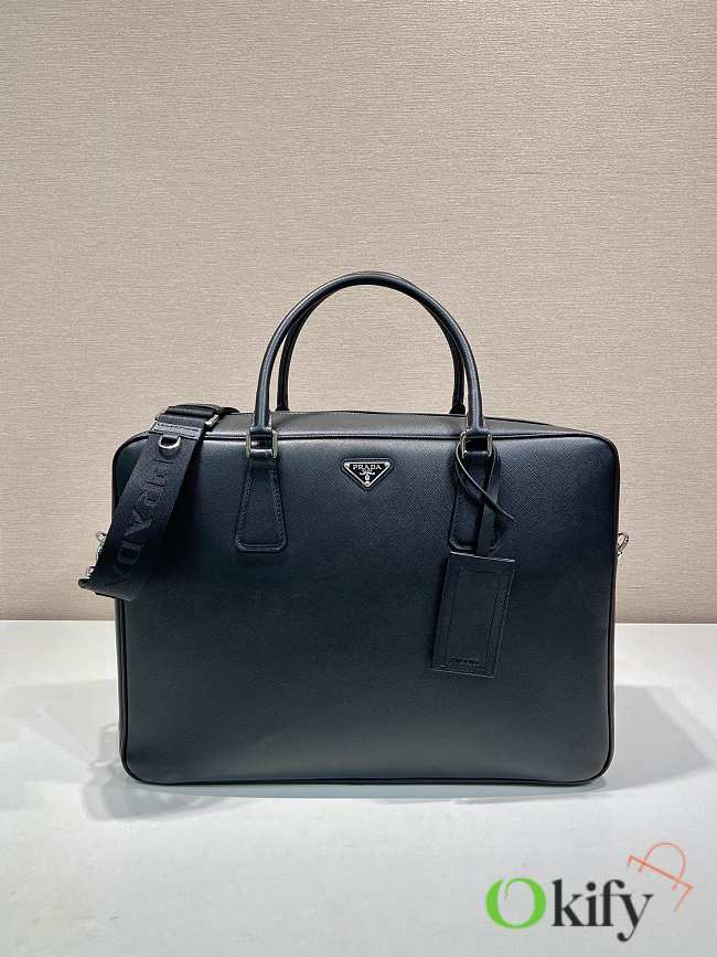 Okify Prada Black Briefcase 42x30x12cm 2VE026  - 1