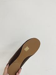 Okify The Row Dark Brown Knitted Wool Slip-on Loafers - 2