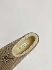 Okify The Row Light Brown Knitted Wool Slip-on Loafers - 5