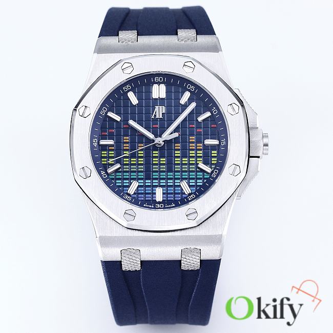 Okify Audemars Piguet Royal Oak Blue Watch 26588 - 1