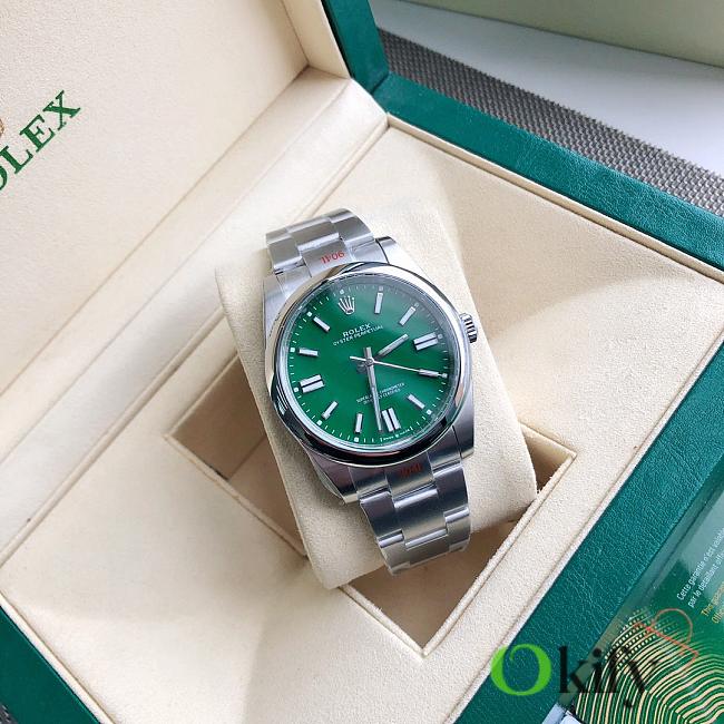 Okify Rolex Omega Perpetual Green Watch  - 1