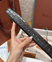 Okify Loro Piana Balloon Dark Brown Men Belt 3.5cm - 6