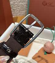 Okify Loro Piana Balloon Dark Brown Men Belt 3.5cm - 4