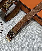 Okify Hermes Collier de Chien Barenia Brown Bracelet  - 5