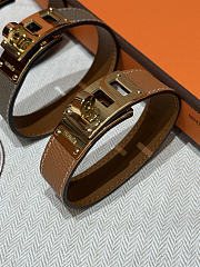 Okify Hermes Collier de Chien Barenia Brown Bracelet  - 1