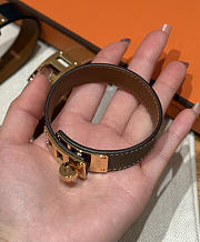 Okify Hermes Collier de Chien Barenia Gray Bracelet  - 5