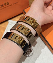 Okify Hermes Collier de Chien Barenia Black Bracelet  - 5