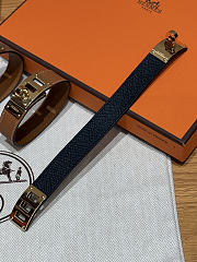 Okify Hermes Collier de Chien Barenia Black Bracelet  - 4