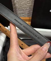 Okify YSL Brown Suede Belt With Silver Hardware 2cm - 3