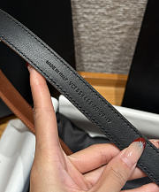 Okify YSL Dark Brown Suede Belt With Gold Hardware 2cm - 3