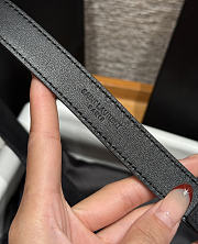 Okify YSL Black Suede Belt With Silver Hardware 2cm - 2