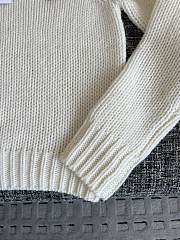 Okify Celine White Sweater With Red Logo  - 6