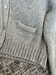 Okify Celine White Sweater With Blue Logo  - 3