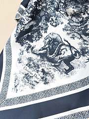 Okify Dior Dark Blue Silk Cover-Up Top - 3