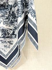 Okify Dior Dark Blue Silk Cover-Up Top - 6