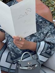 Okify Dior Dark Blue Silk Cover-Up Top - 1