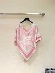 Okify Dior Pink Silk Cover-Up Top - 3
