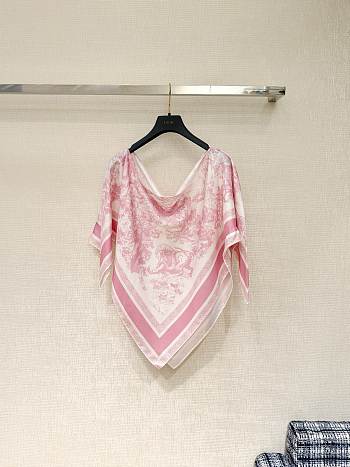 Okify Dior Pink Silk Cover-Up Top